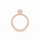 1.33 CT Oval Cut Pave & Hidden Halo Style Moissanite Engagement Ring 18