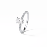 1.33 CT Oval Cut Pave & Hidden Halo Style Moissanite Engagement Ring 5