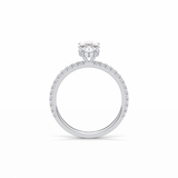 1.33 CT Oval Cut Pave & Hidden Halo Style Moissanite Engagement Ring 6