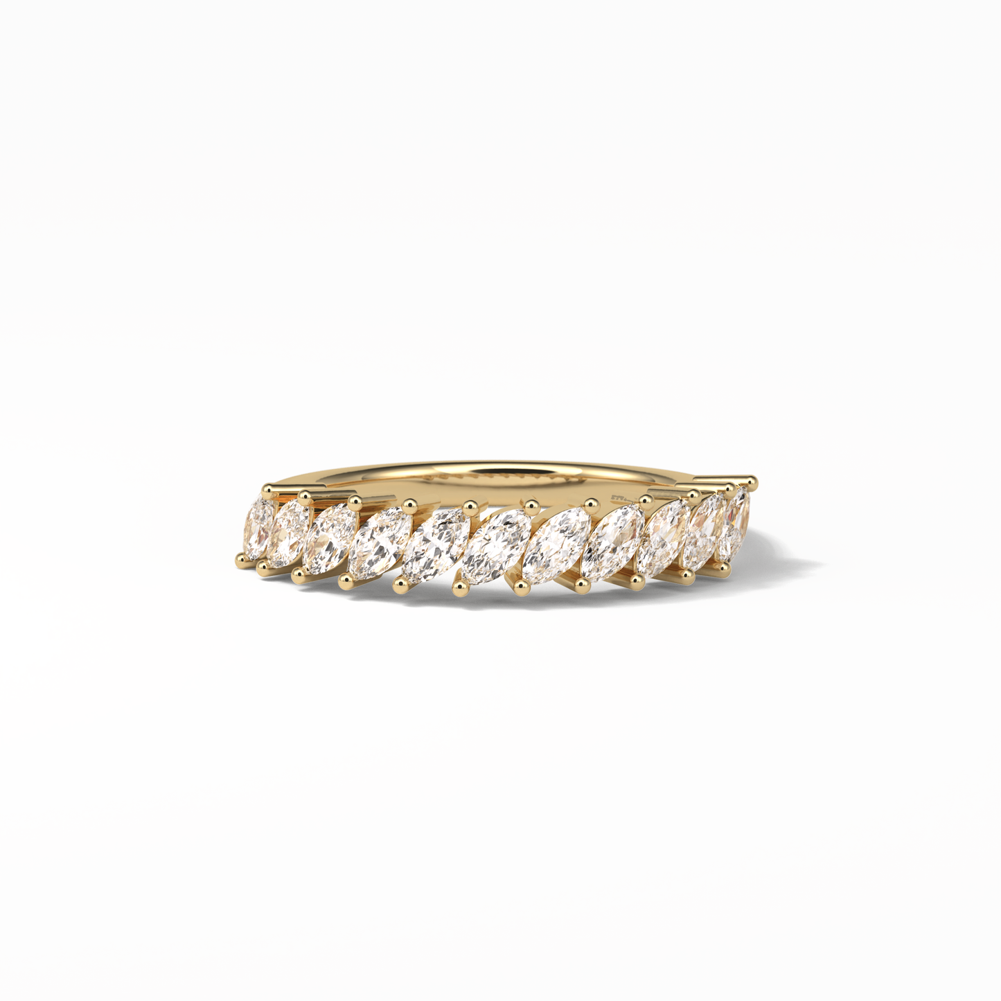 0.78 TCW Marquise Shaped Wedding Band