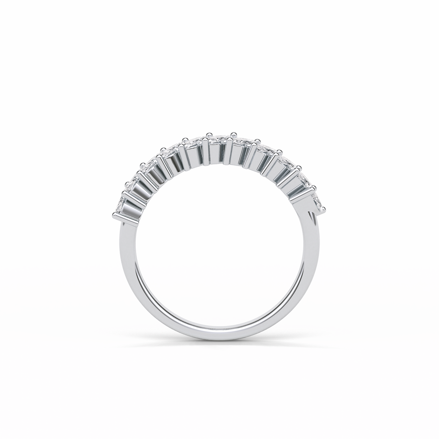 0.78 TCW Marquise Shaped Wedding Band