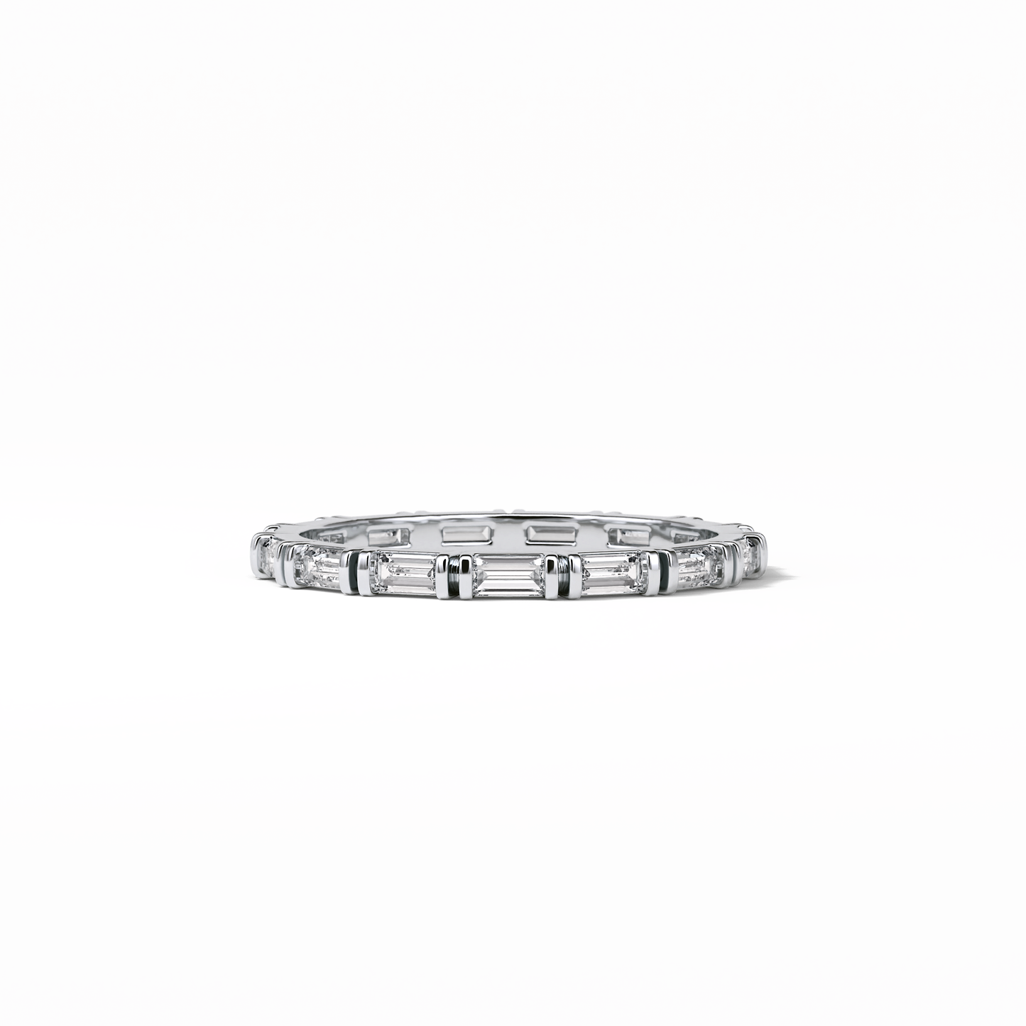0.66 TCW Baguette Shaped Wedding Band