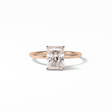 1.67 CT Radiant Cut Hidden Halo Style Moissanite Engagement Ring 15