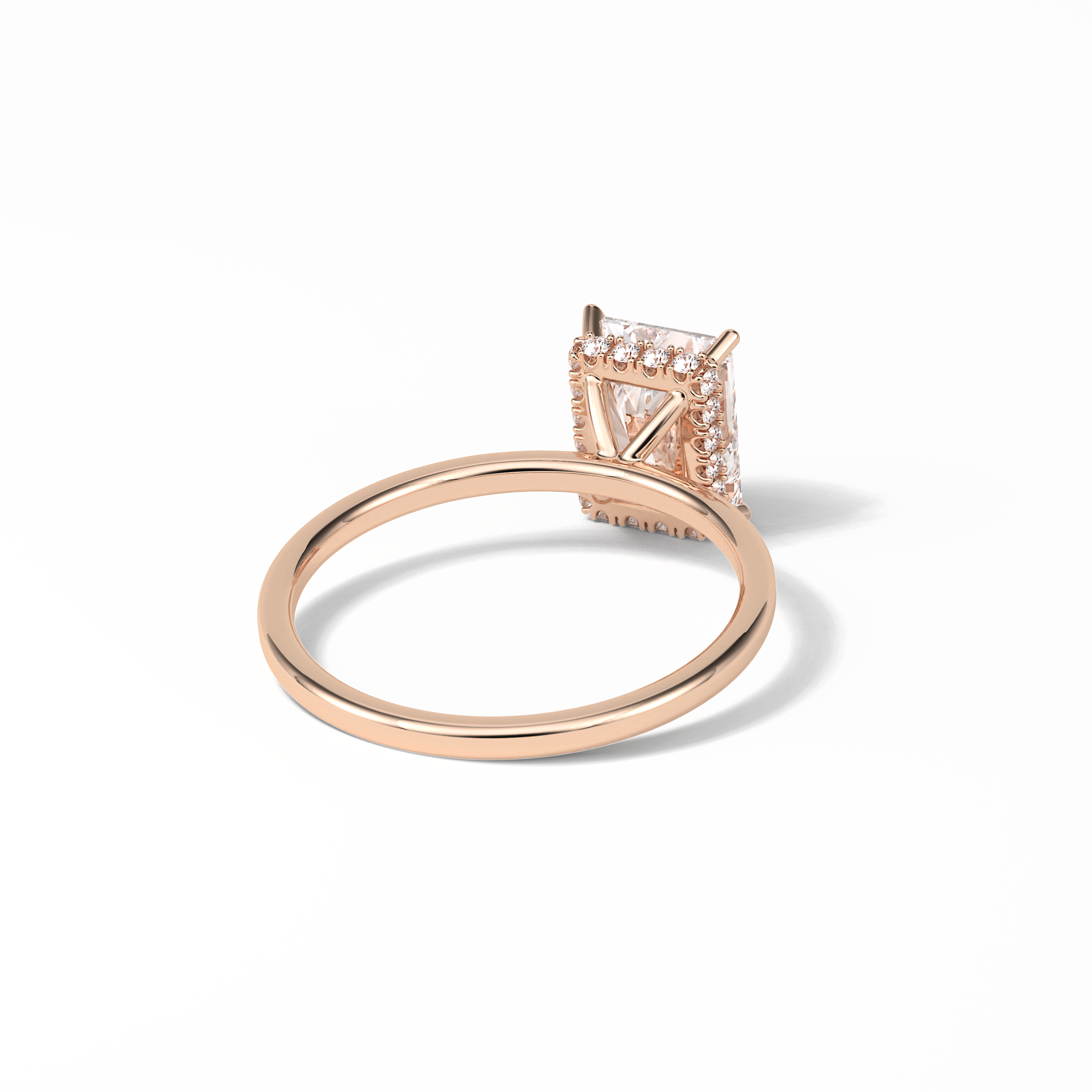 1.67 CT Radiant Cut Hidden Halo Style Moissanite Engagement Ring 16