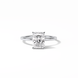 1.67 CT Radiant Cut Hidden Halo Style Moissanite Engagement Ring 1