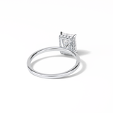 1.67 CT Radiant Cut Hidden Halo Style Moissanite Engagement Ring 2