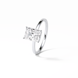 1.67 CT Radiant Cut Hidden Halo Style Moissanite Engagement Ring 6