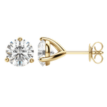 0.50 CT-4.0 CT Round Solitaire CVD F/VS Diamond Earrings 6