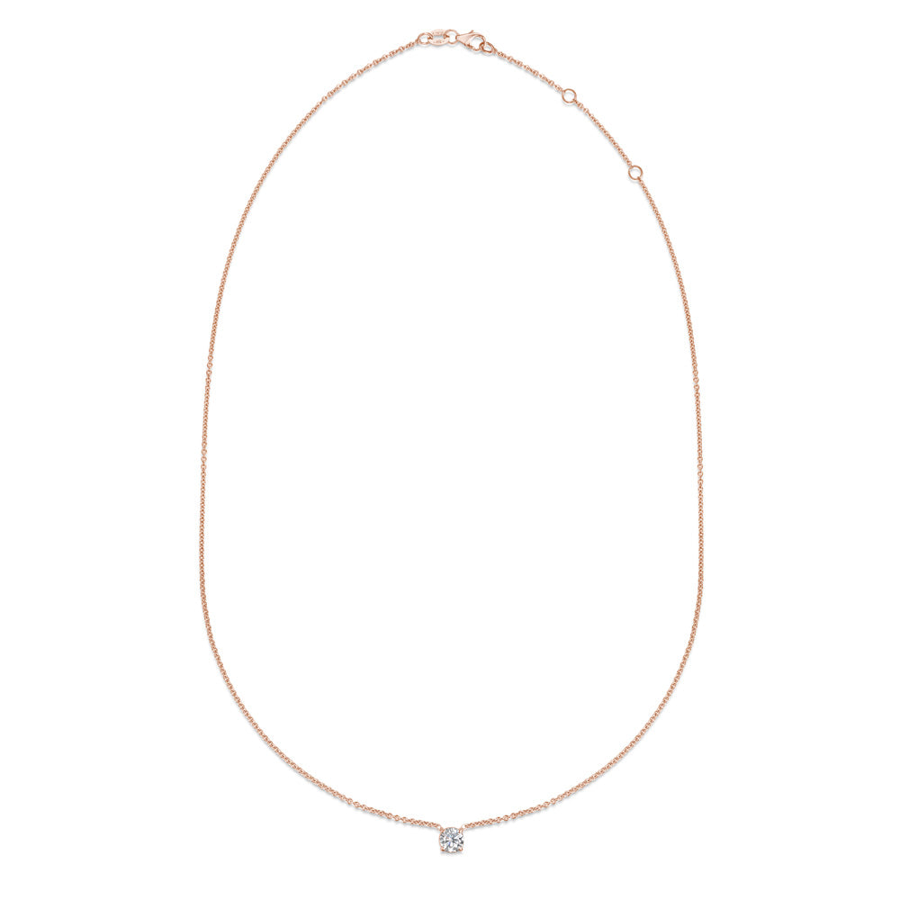 0.50 CT Round Solitaire CVD F/VS Diamond Necklace 8