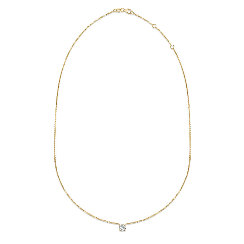 0.50 CT Round Solitaire CVD F/VS Diamond Necklace 6