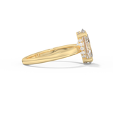 Hailey Bieber – Inspired 4.30 Carat Oval Cut Hidden Halo Moissanite