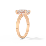 Hailey Bieber – Inspired 4.30 Carat Oval Cut Hidden Halo Moissanite
