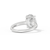 Hailey Bieber – Inspired 4.30 Carat Oval Cut Hidden Halo Moissanite