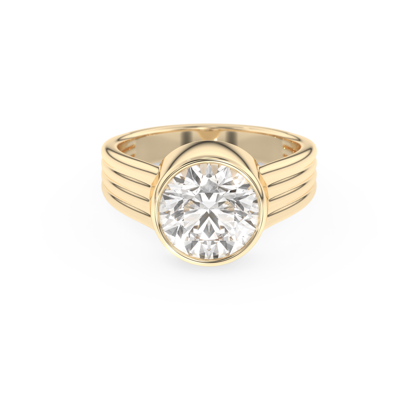 Emma Roberts – Inspired 2.50 Carat Round Cut Bezel Moissanite