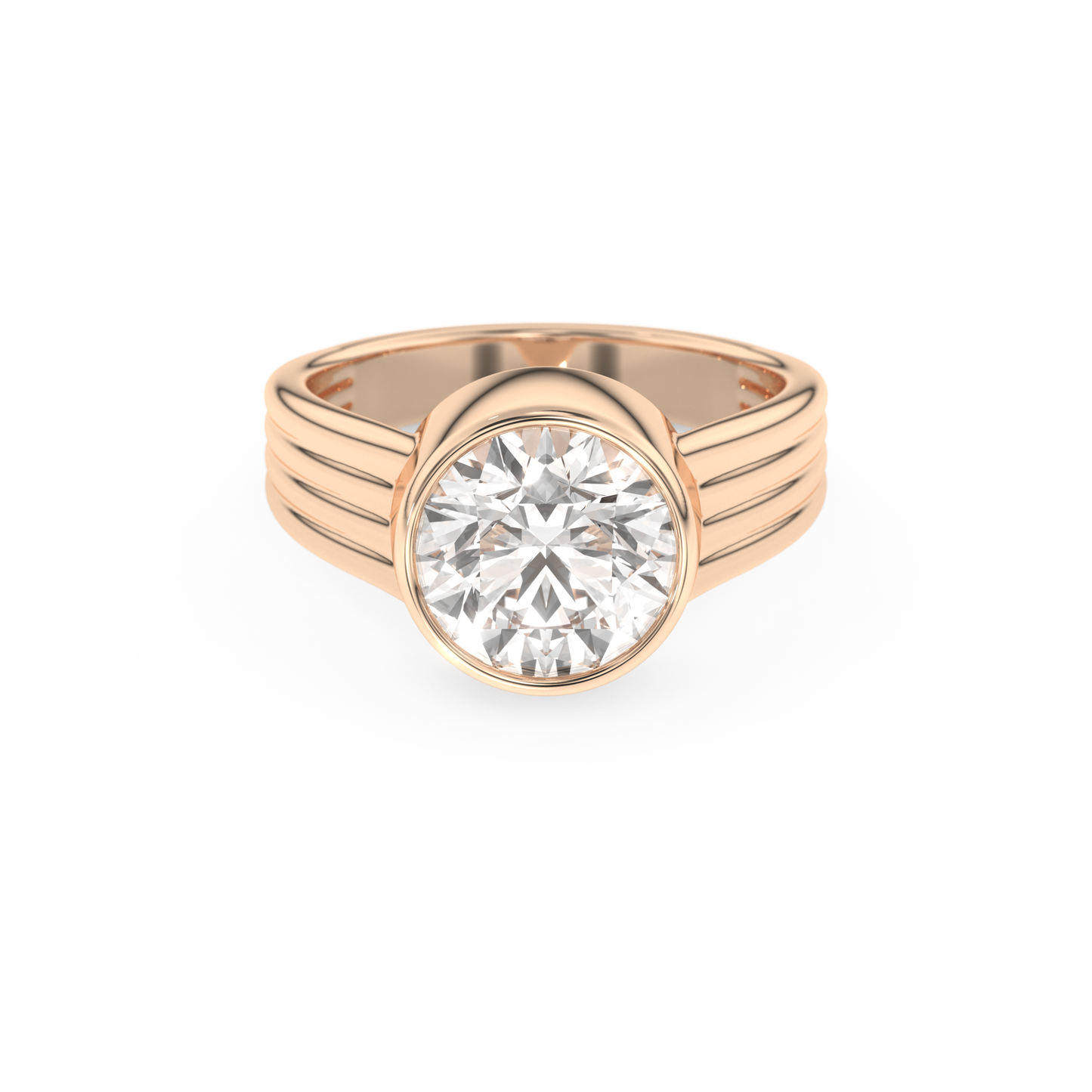 Emma Roberts – Inspired 2.50 Carat Round Cut Bezel Moissanite