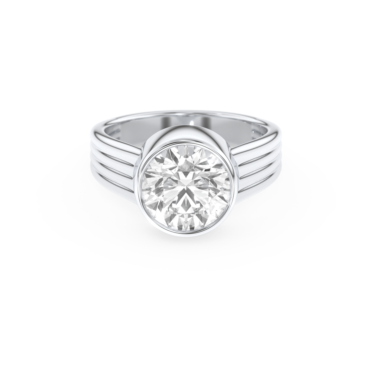 Emma Roberts – Inspired 2.50 Carat Round Cut Bezel Moissanite