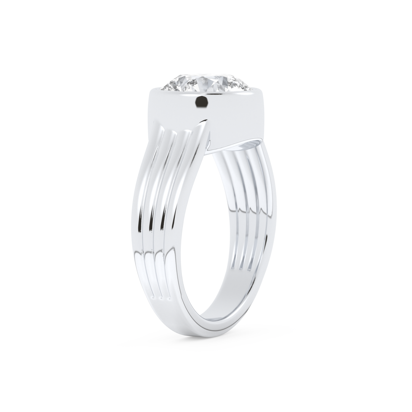 Emma Roberts – Inspired 2.50 Carat Round Cut Bezel Moissanite