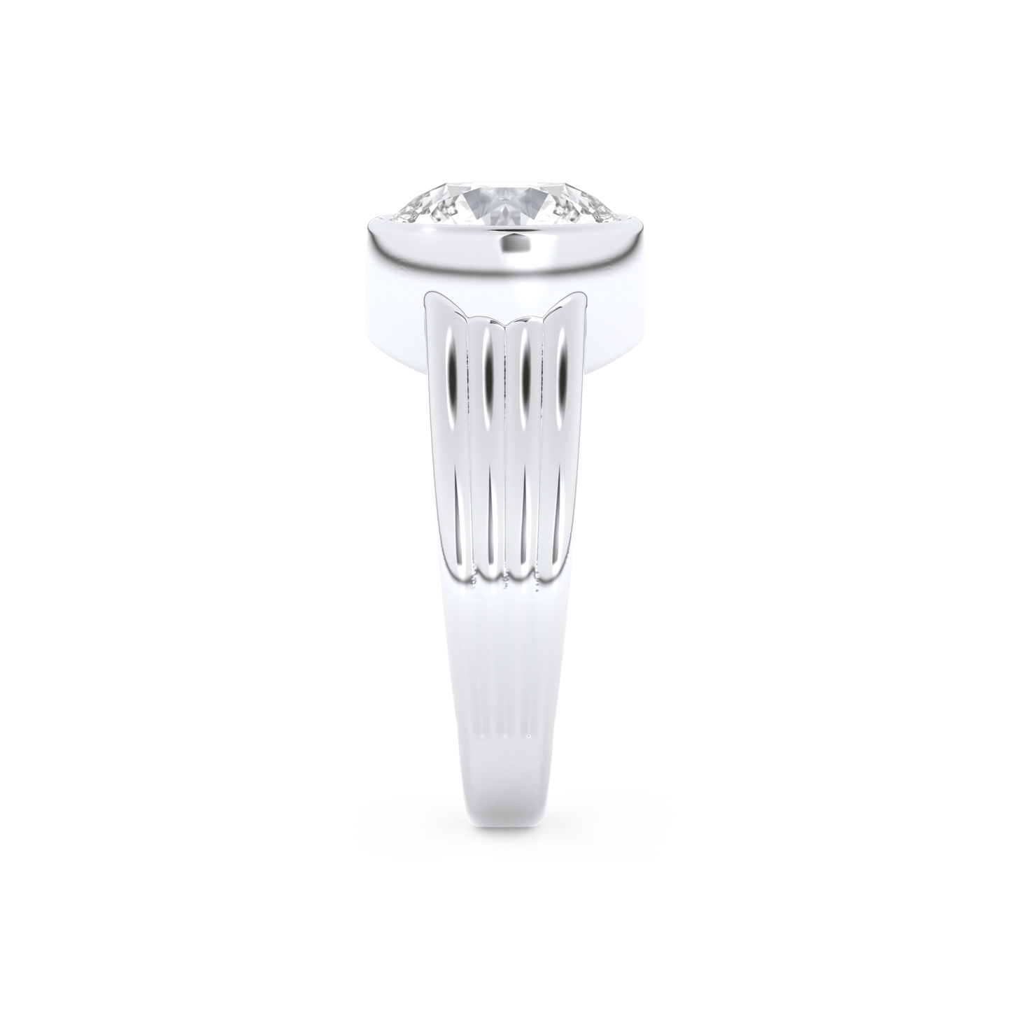 Emma Roberts – Inspired 2.50 Carat Round Cut Bezel Moissanite