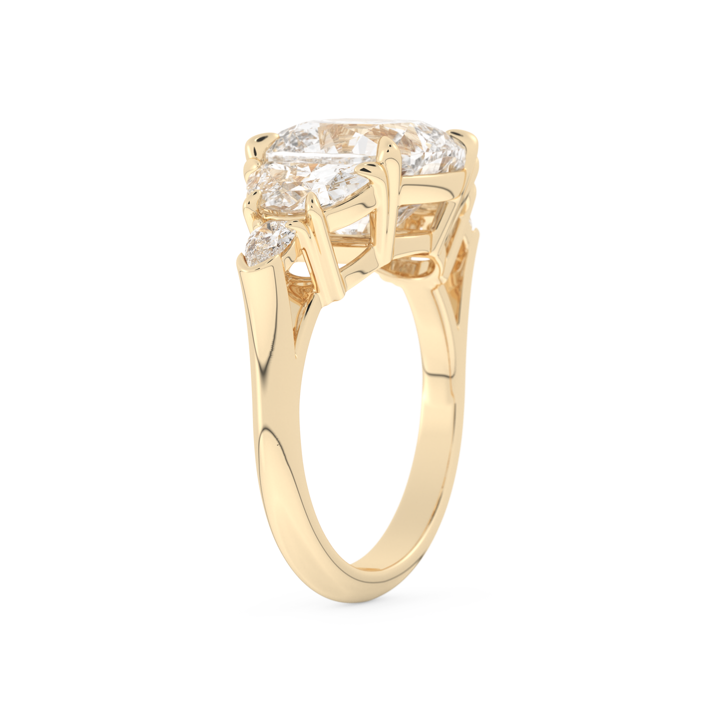 Ciara – Inspired 4.25 Carat Cushion Cut Five Stones Moissanite