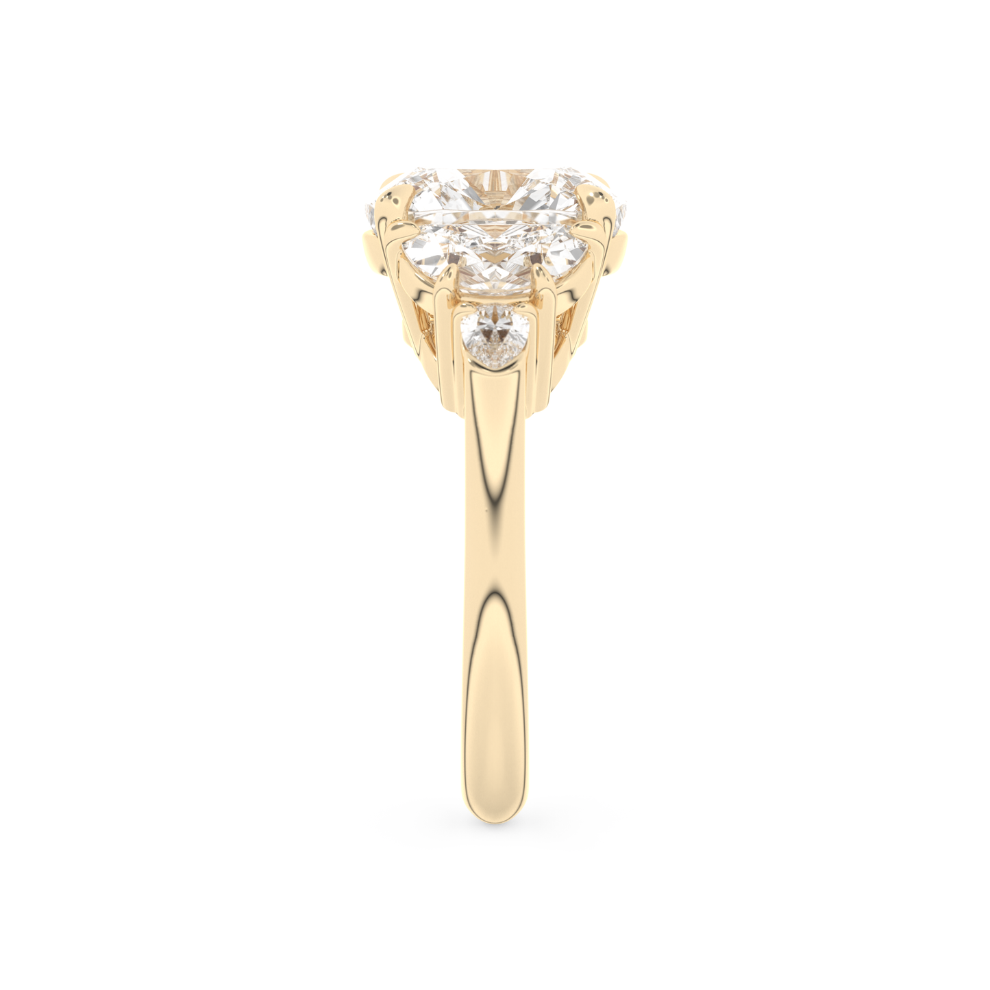 Ciara – Inspired 4.25 Carat Cushion Cut Five Stones Moissanite