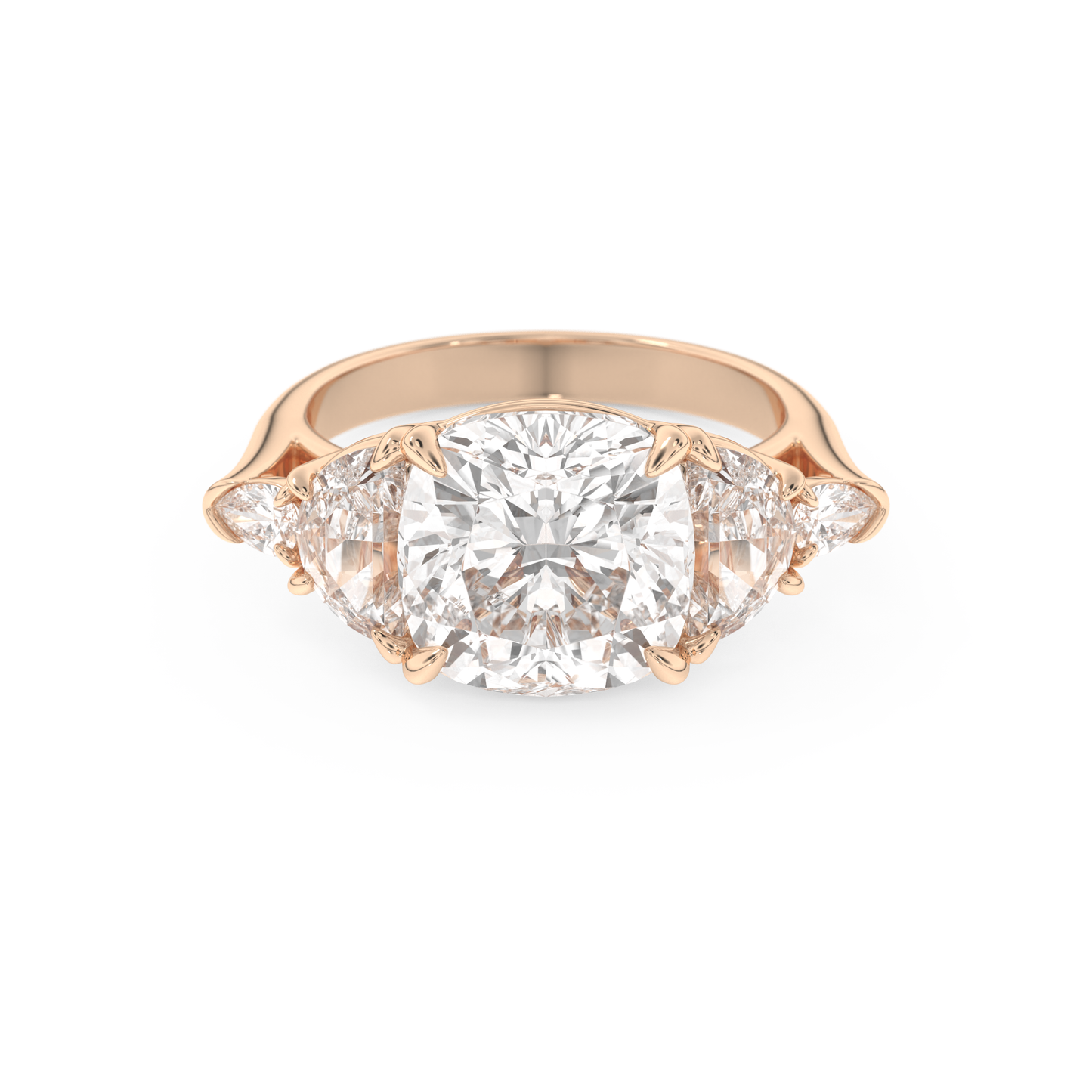 Ciara – Inspired 4.25 Carat Cushion Cut Five Stones Moissanite