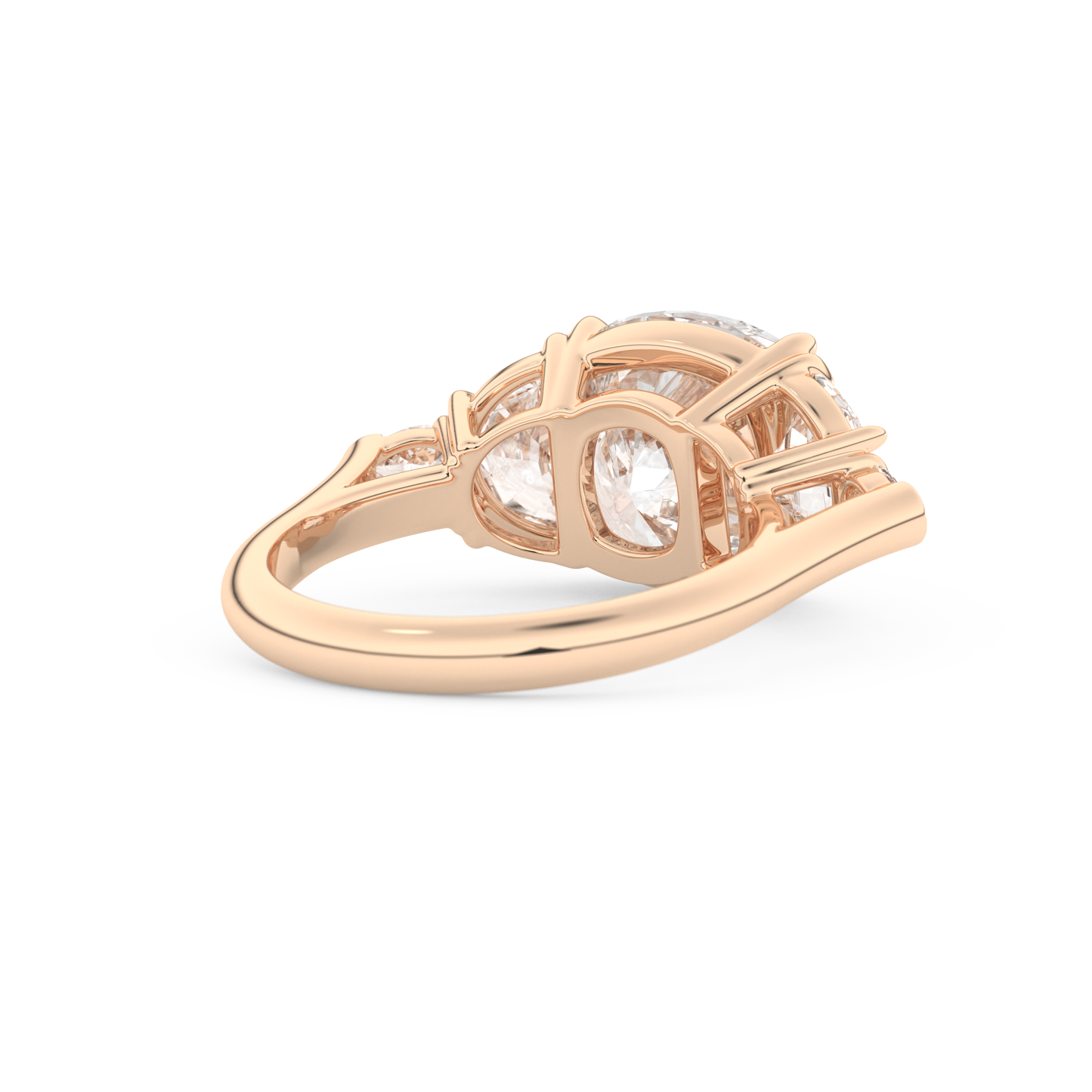 Ciara – Inspired 4.25 Carat Cushion Cut Five Stones Moissanite