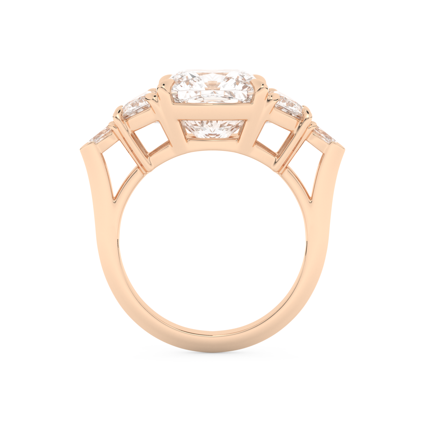 Ciara – Inspired 4.25 Carat Cushion Cut Five Stones Moissanite
