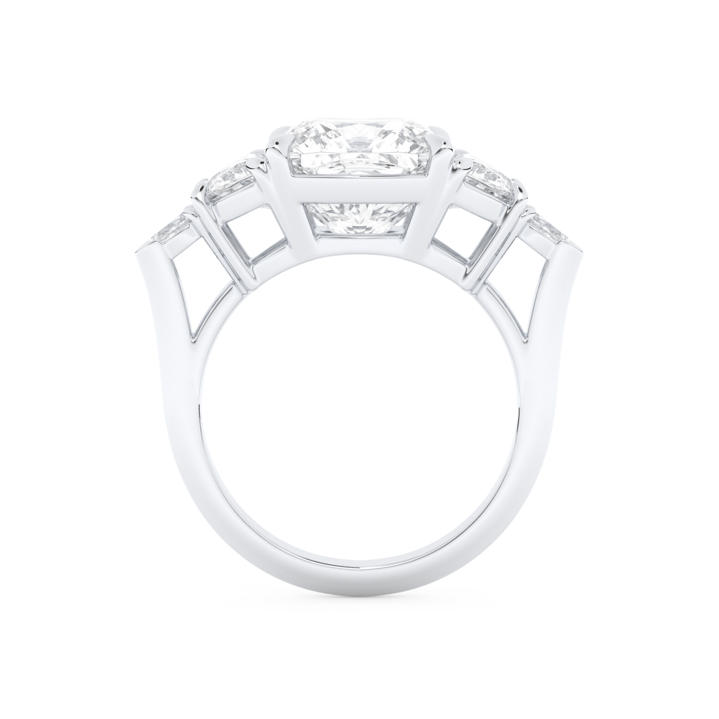 Ciara – Inspired 4.25 Carat Cushion Cut Five Stones Moissanite