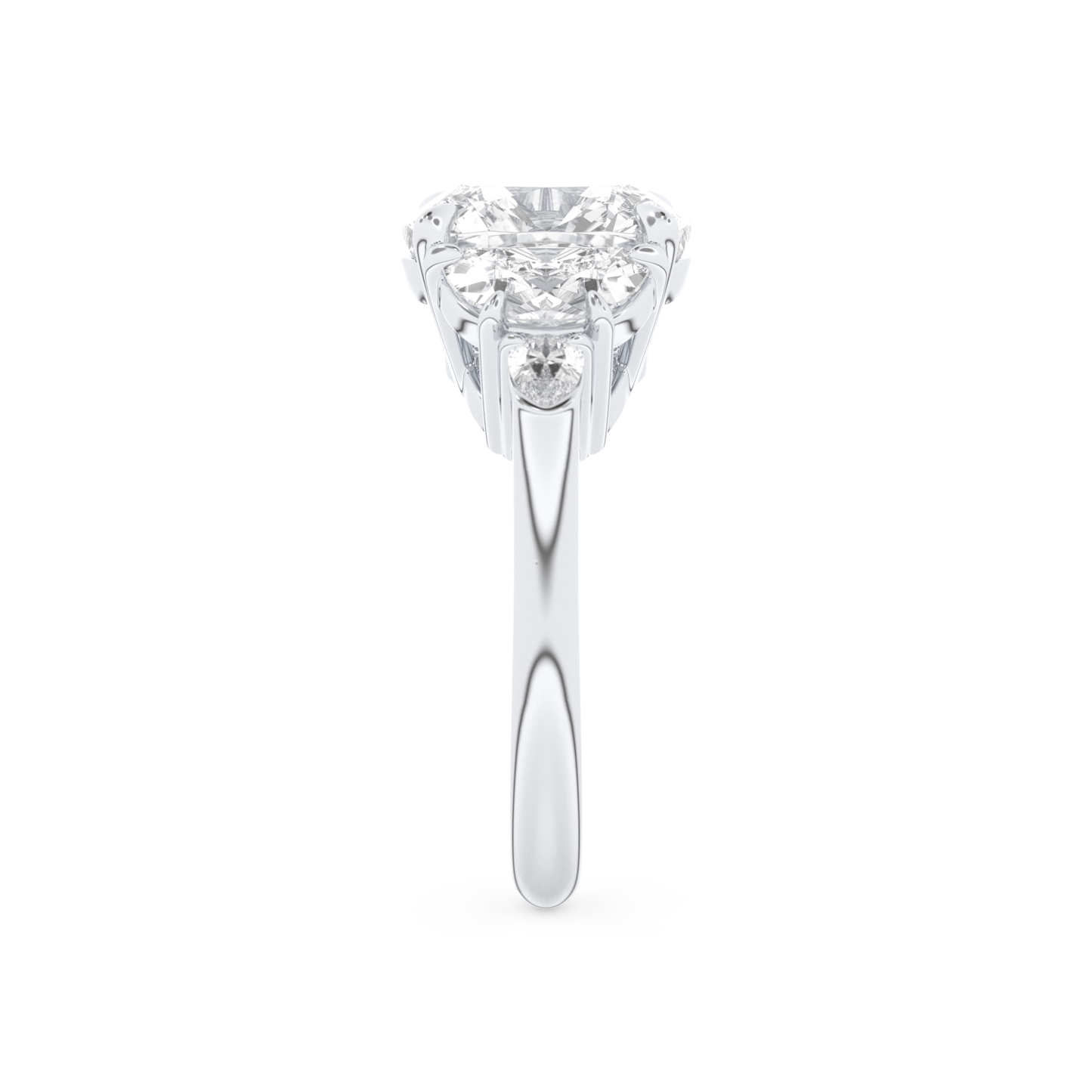 Ciara – Inspired 4.25 Carat Cushion Cut Five Stones Moissanite