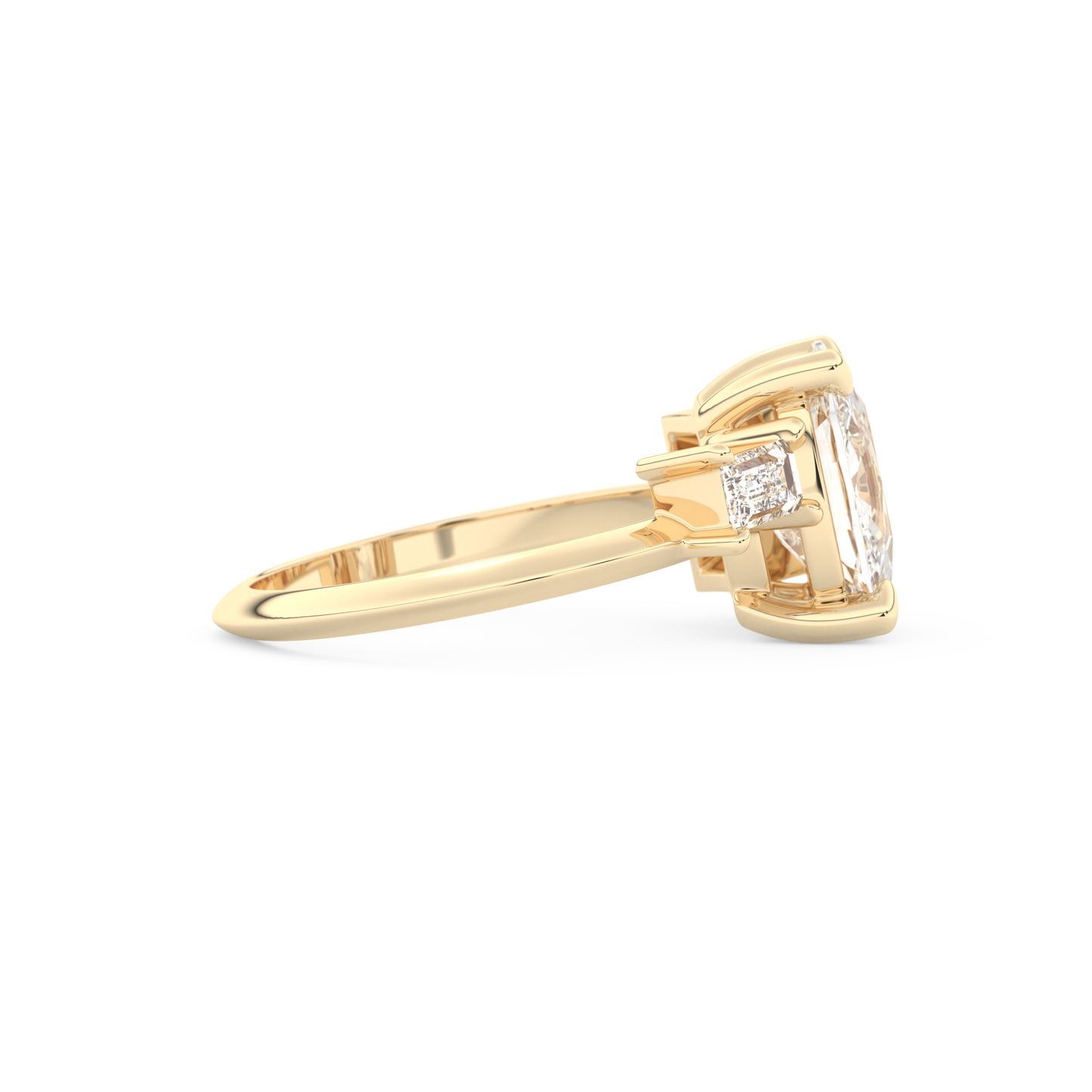 Kaley Cuoco – Inspired 2.0 Carat Cushion Cut Three Stones Moissanite