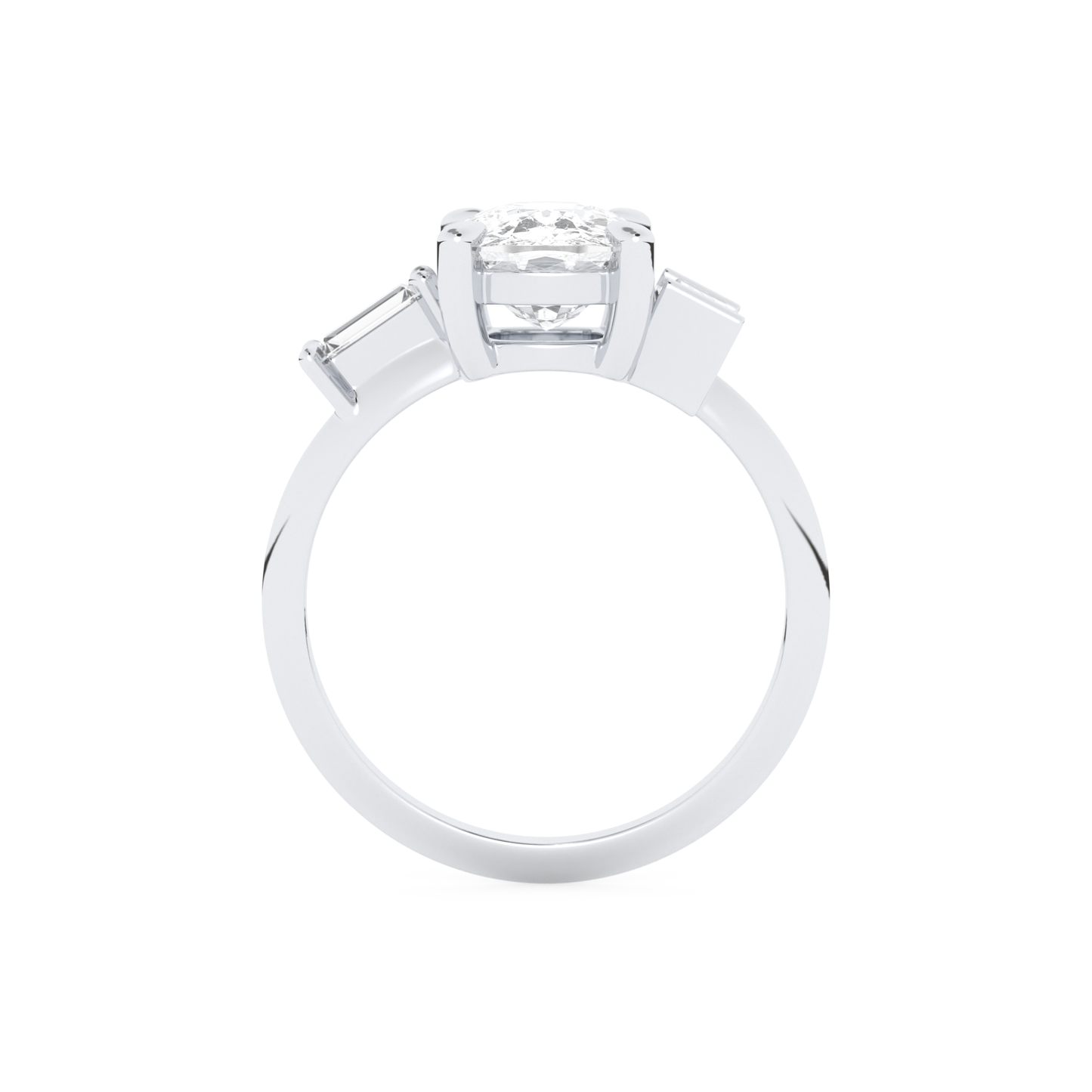 Kaley Cuoco – Inspired 2.0 Carat Cushion Cut Three Stones Moissanite