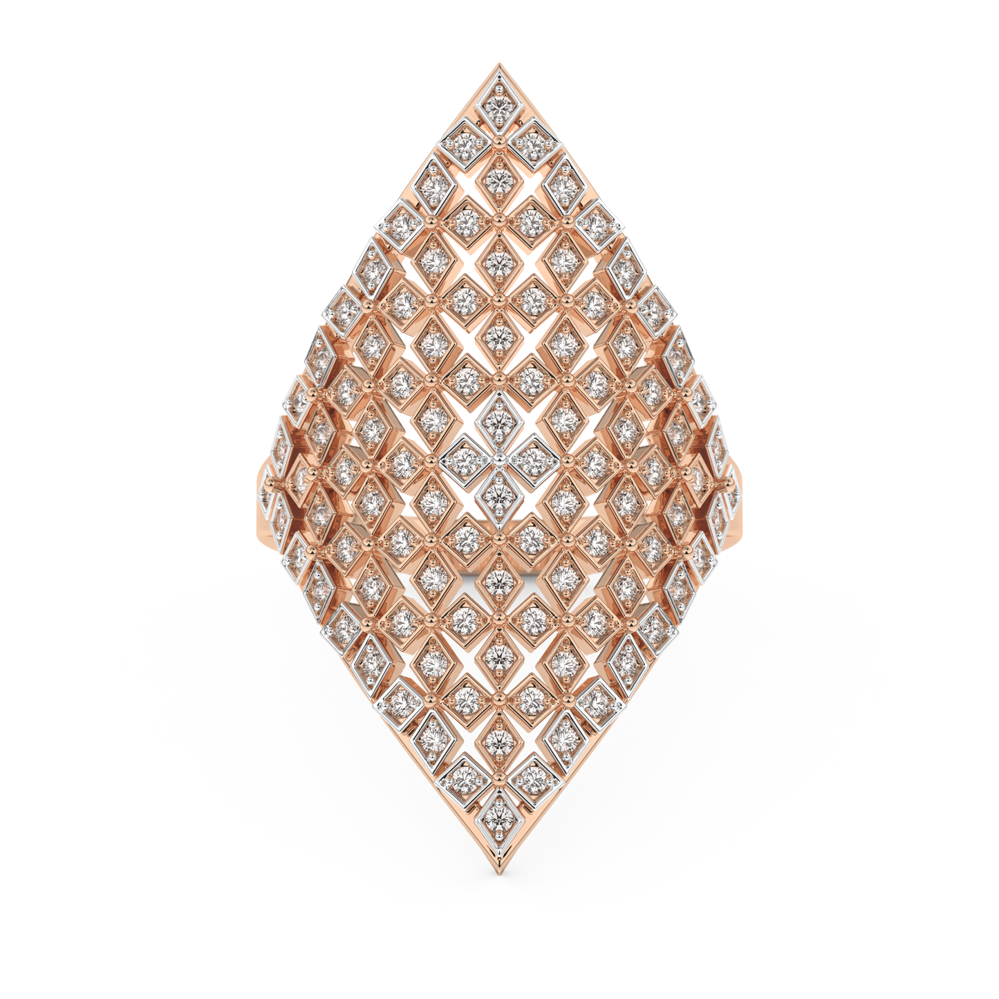 Honey Comb Style Wedding Band with 0.37 CT Round Cut Moissanite – Yellow, White, or Rose Gold