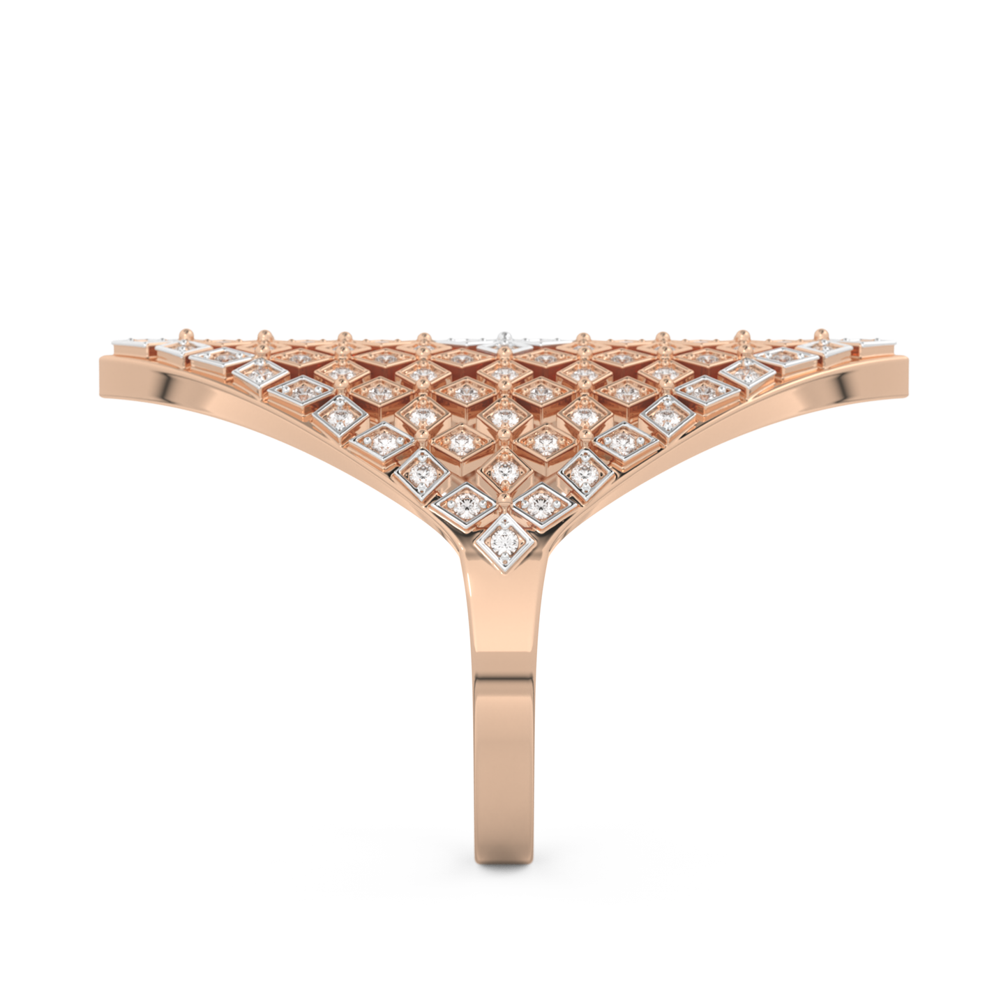 Honey Comb Style Wedding Band with 0.37 CT Round Cut Moissanite – Yellow, White, or Rose Gold