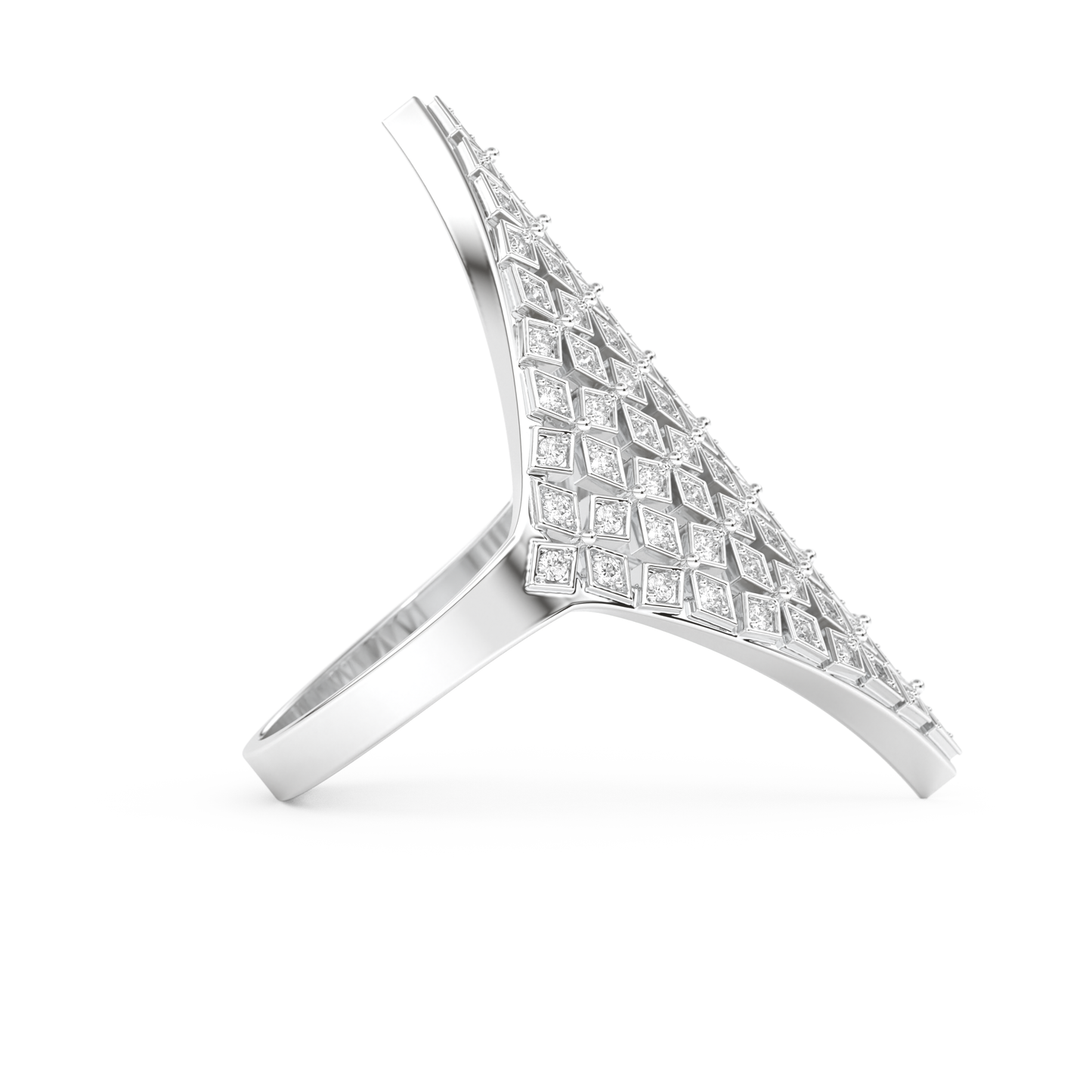 Honey Comb Style Wedding Band with 0.37 CT Round Cut Moissanite – Yellow, White, or Rose Gold