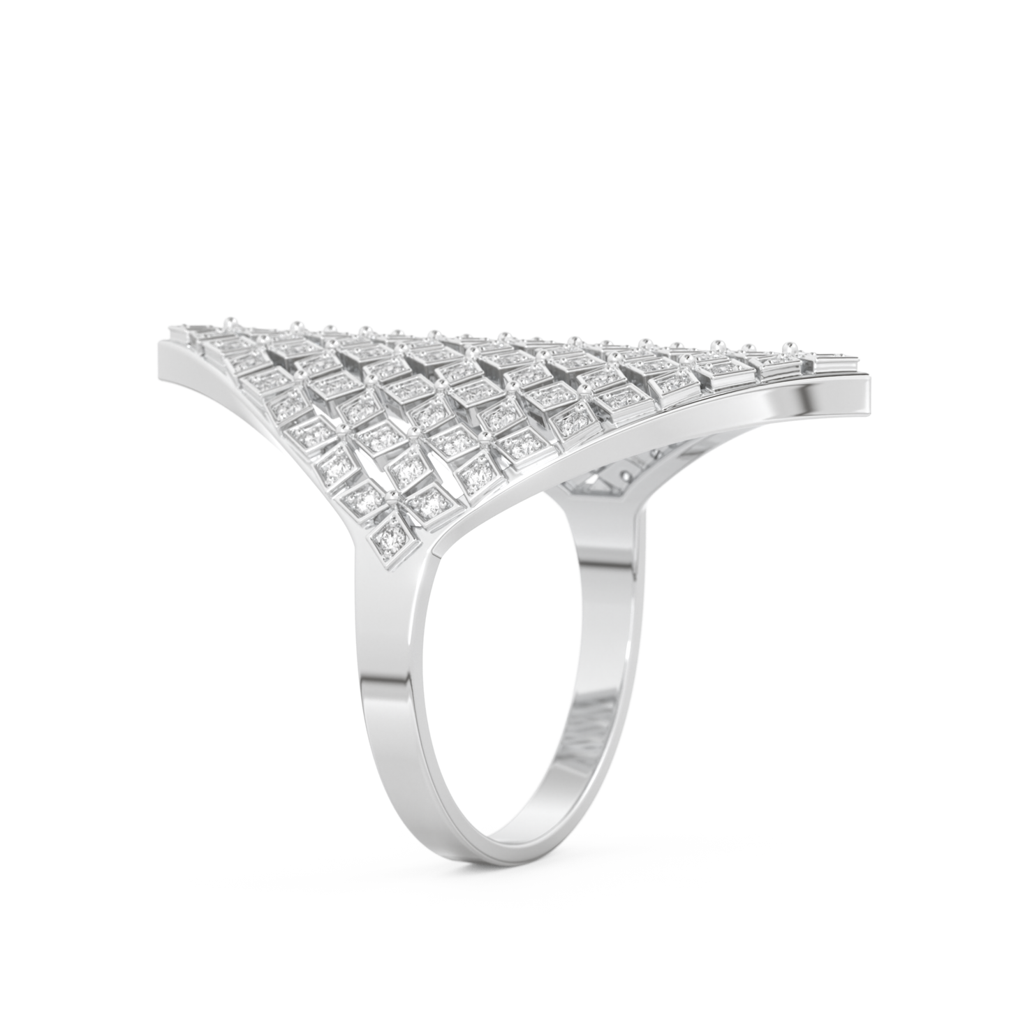 Honey Comb Style Wedding Band with 0.37 CT Round Cut Moissanite – Yellow, White, or Rose Gold