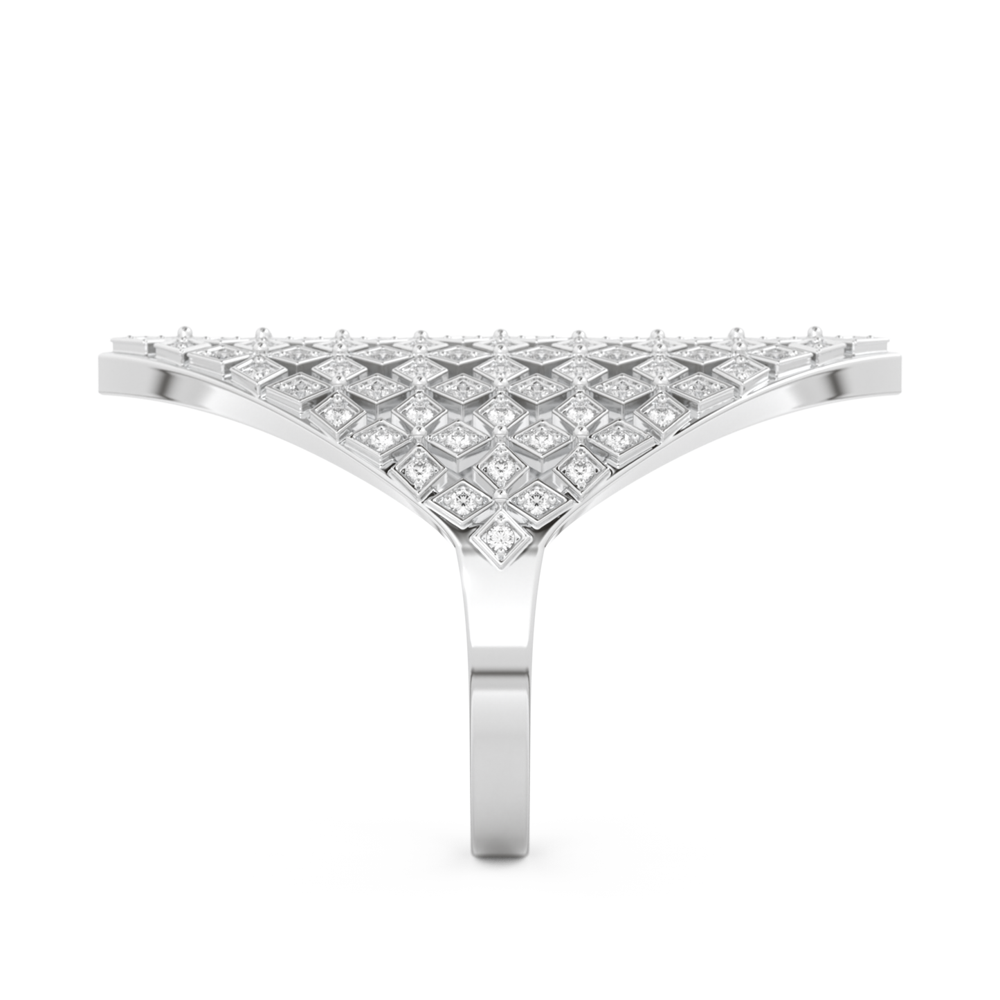 Honey Comb Style Wedding Band with 0.37 CT Round Cut Moissanite – Yellow, White, or Rose Gold