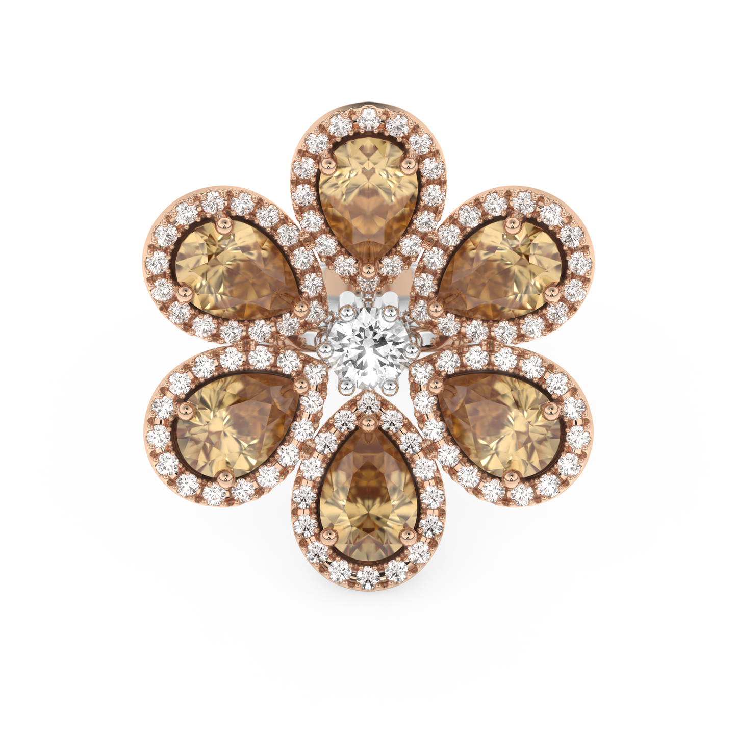 Half Eternity Wedding Band with 6.20 CT Round and Pear Cut Moissanite – Yellow, White, or Rose Gold