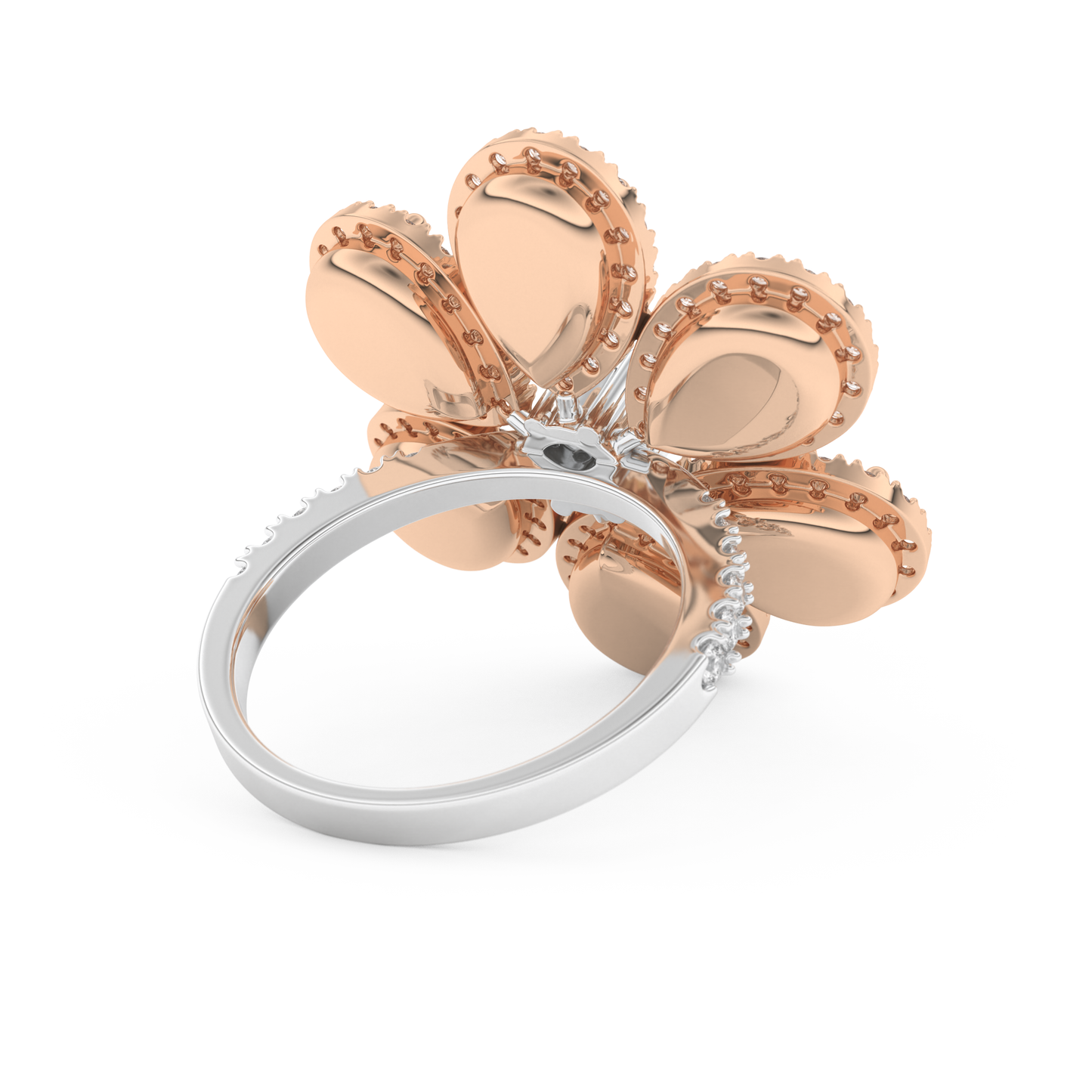 Half Eternity Wedding Band with 6.20 CT Round and Pear Cut Moissanite – Yellow, White, or Rose Gold