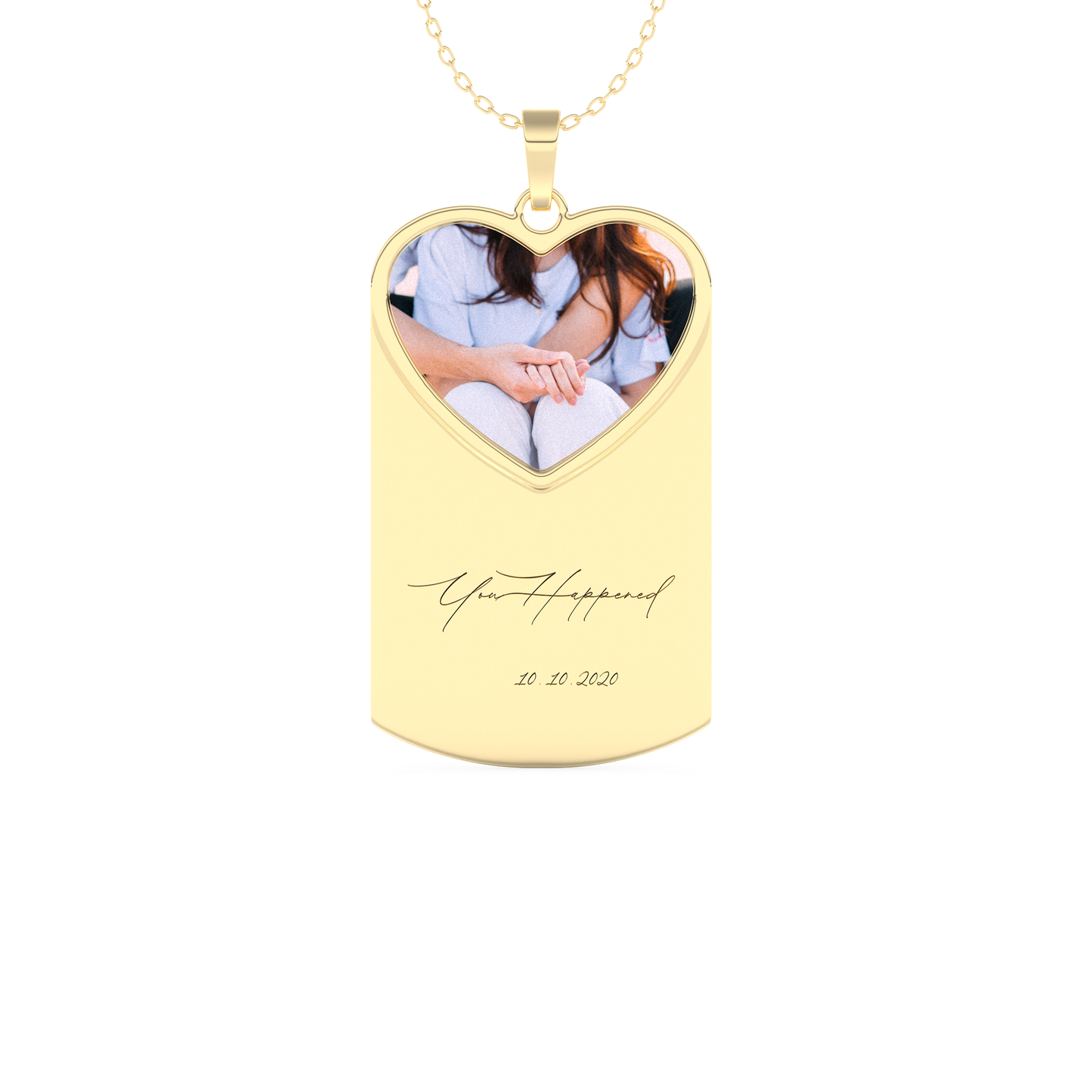 Custom Pendant Necklace – Photo Printed and Engraving
