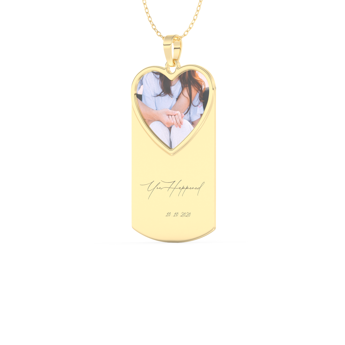 Custom Pendant Necklace – Photo Printed and Engraving