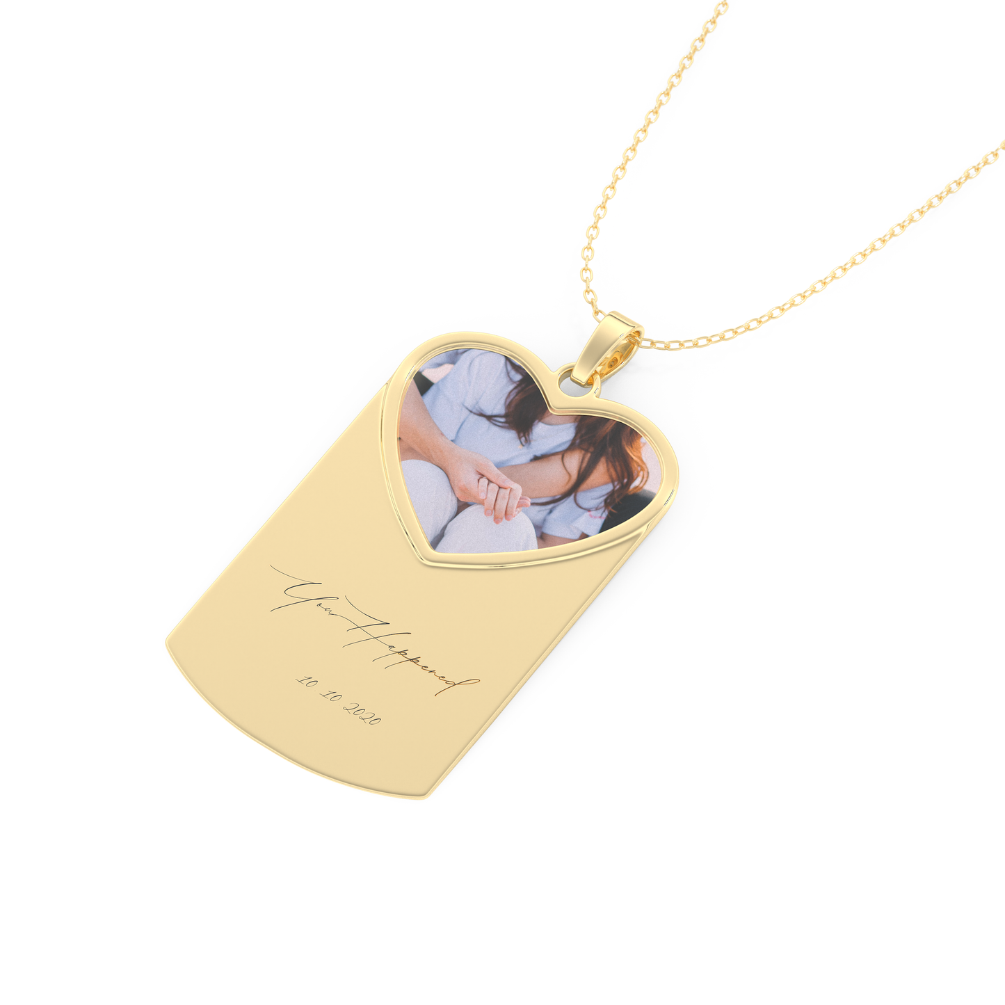 Custom Pendant Necklace – Photo Printed and Engraving