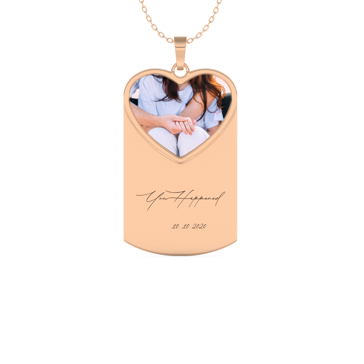 Custom Pendant Necklace – Photo Printed and Engraving