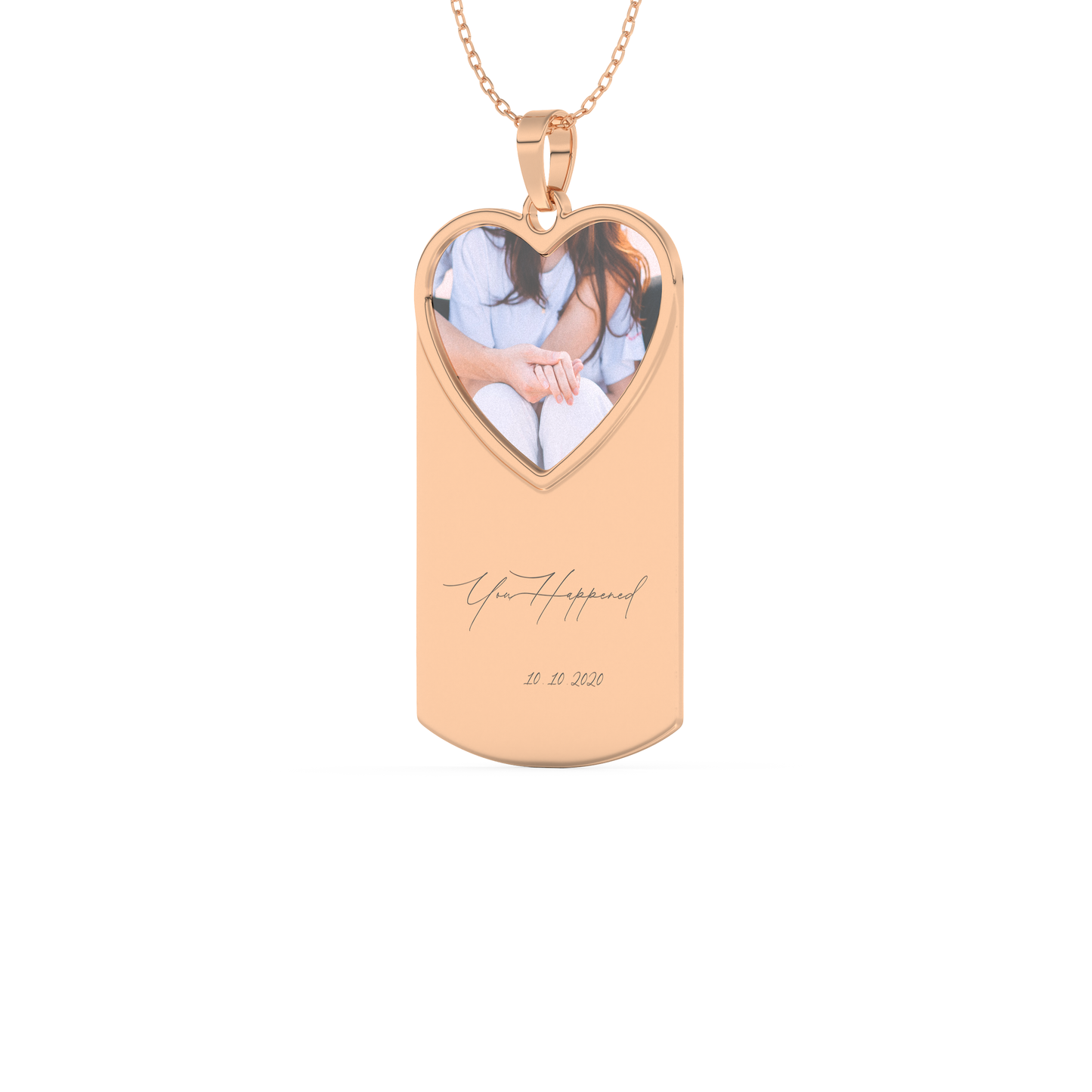 Custom Pendant Necklace – Photo Printed and Engraving