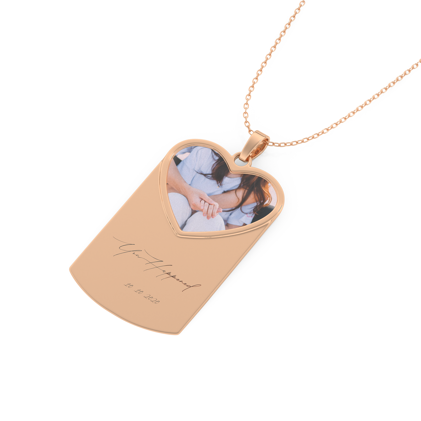 Custom Pendant Necklace – Photo Printed and Engraving