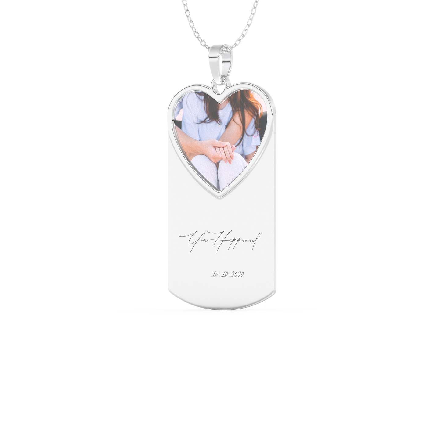 Custom Pendant Necklace – Photo Printed and Engraving