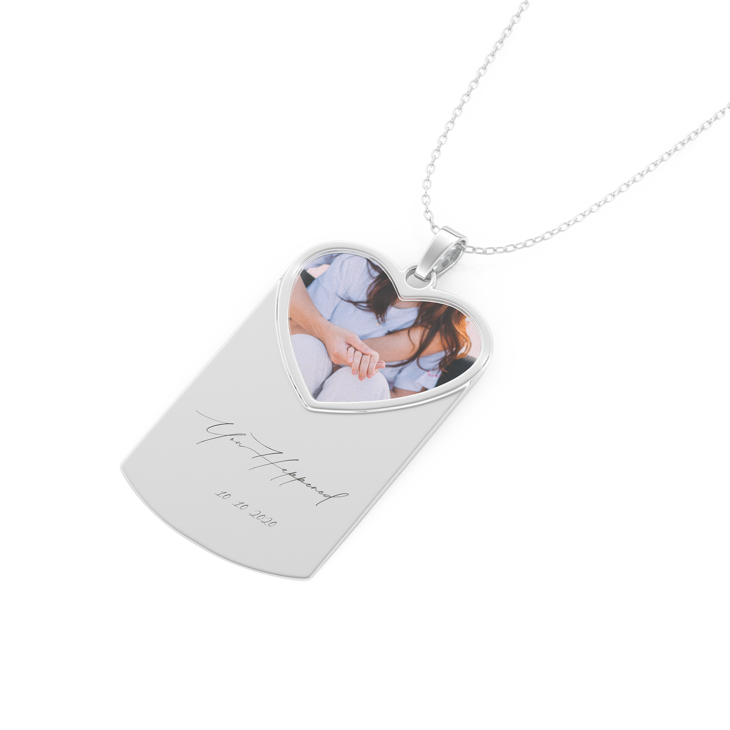 Custom Pendant Necklace – Photo Printed and Engraving