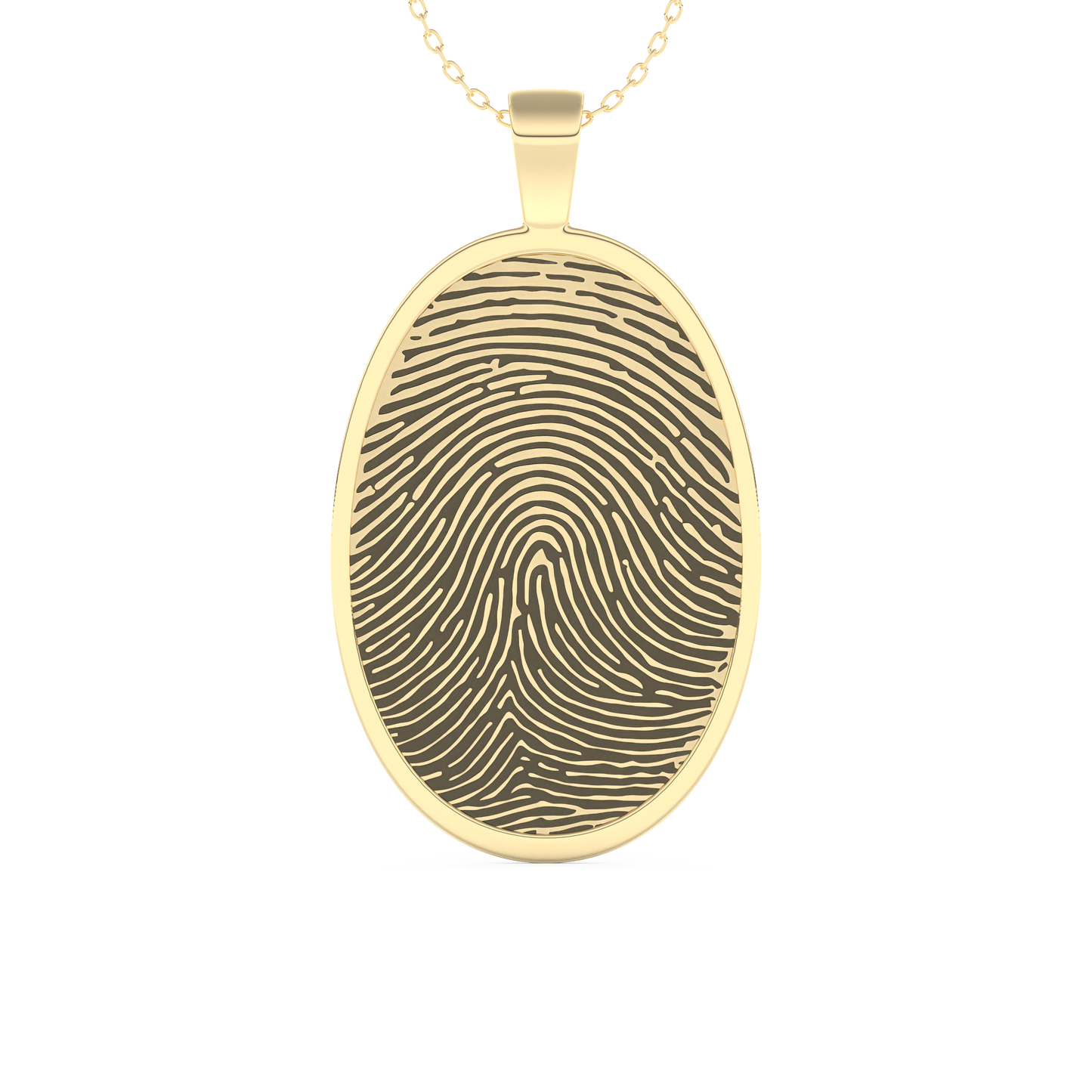Custom Pendant Necklace – Thumb Printing and Engraving