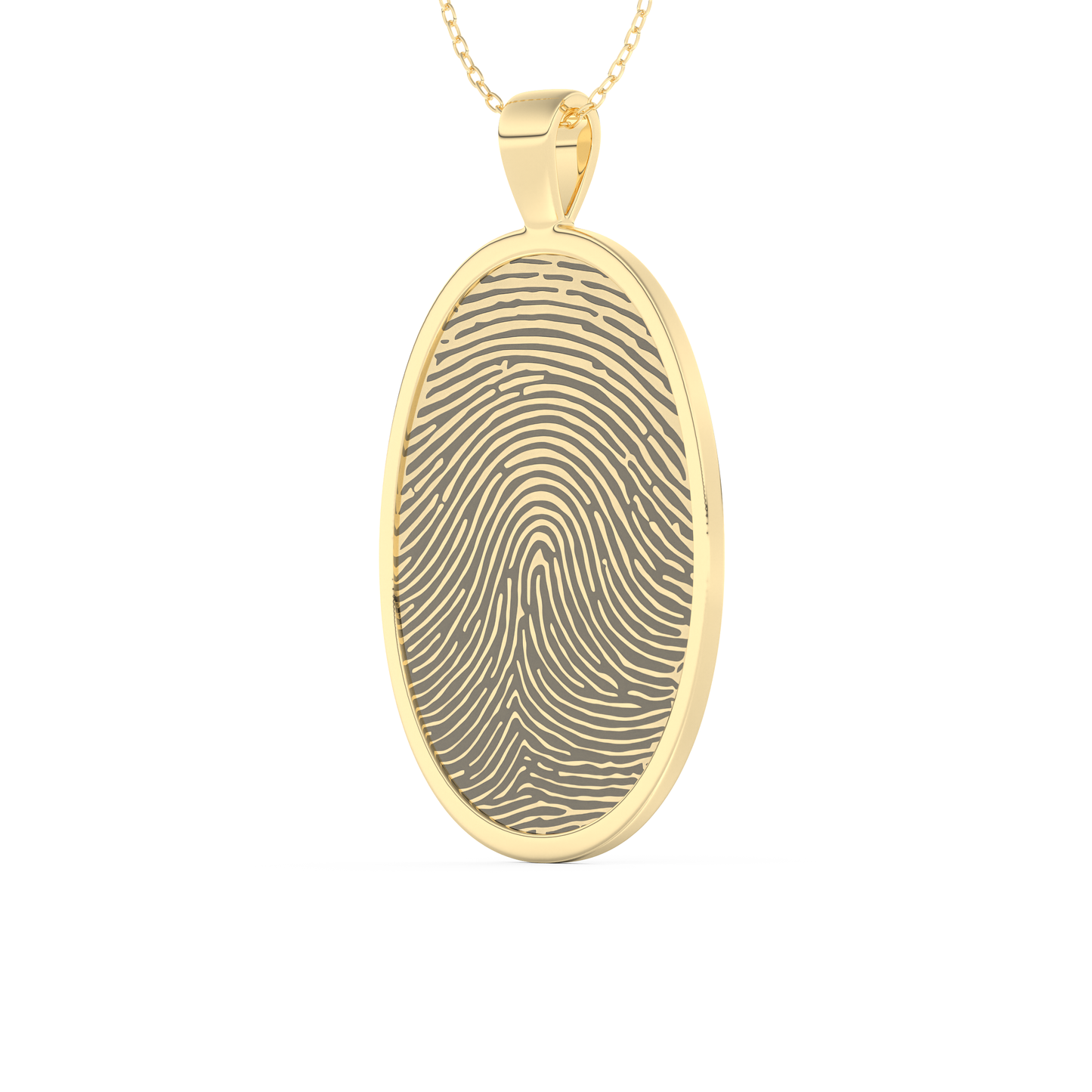 Custom Pendant Necklace – Thumb Printing and Engraving