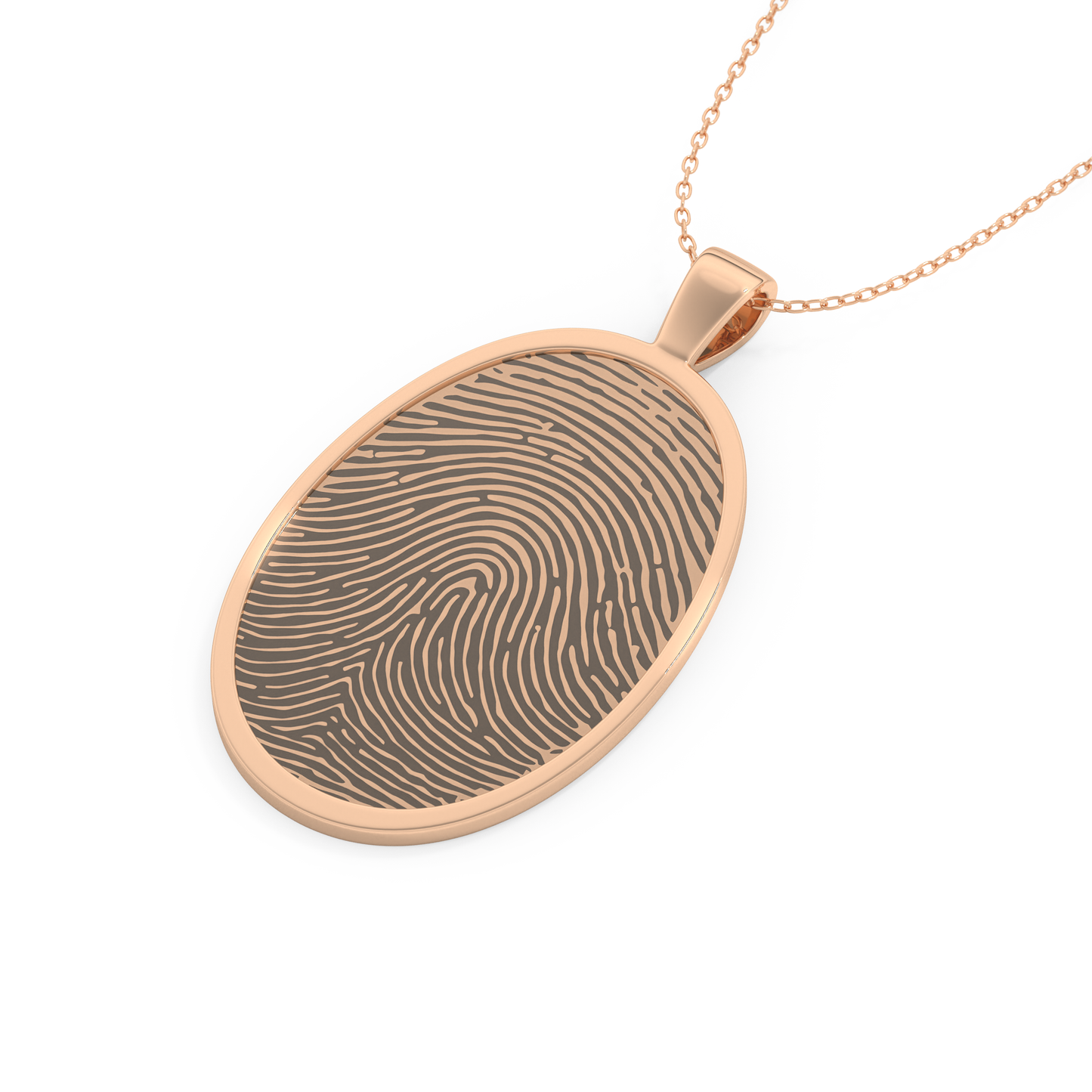 Custom Pendant Necklace – Thumb Printing and Engraving
