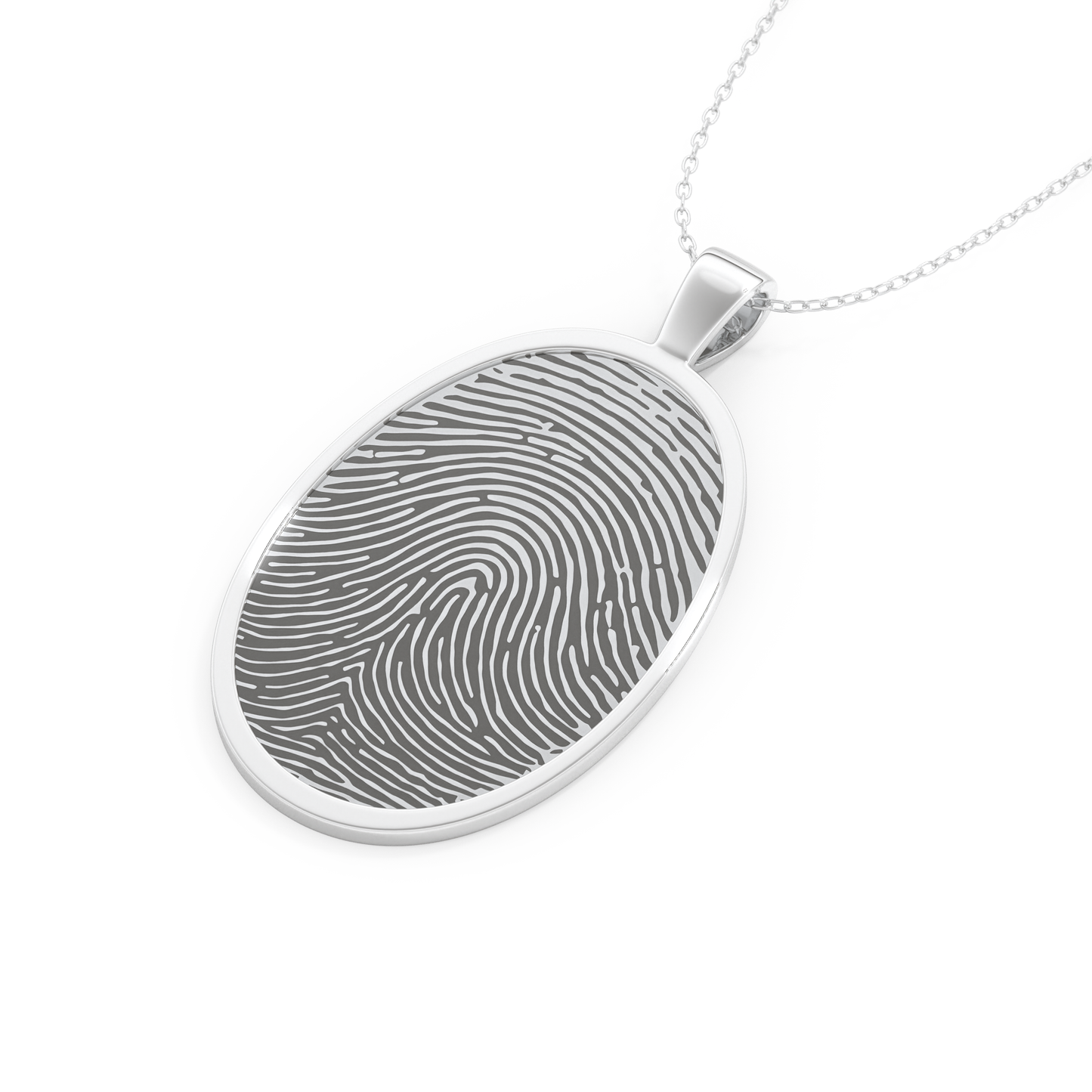 Custom Pendant Necklace – Thumb Printing and Engraving